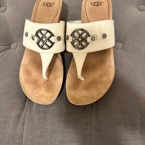 UGG Tan Sandals with Silver Accent
